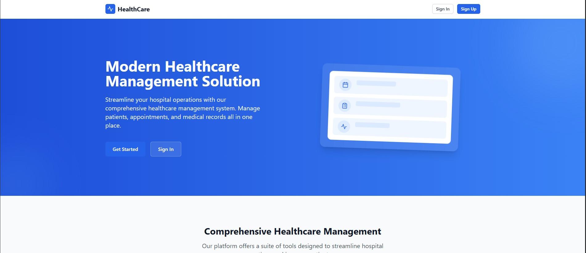 Healthcare Management Platform